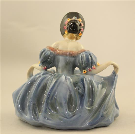 A rare Wade underglaze porcelain figure of Curtsey, c.1938, 13cm